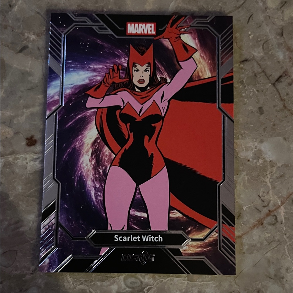 Marvel Scarlet Witch Card — Red, Pink & Black